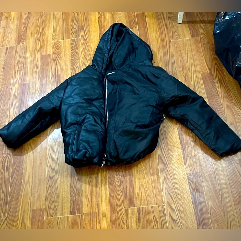 Nova men faux leather puffer jacket size 2XL